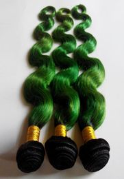 Tone Ombre Weaves Brazilian Body Wave Human Hair Weft 826inch New Star European Indian Hair Extensions 1Bgreen 3pcs No Shedding 2705930