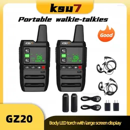 Walkie Talkie KSUT GZ20 Professional 2PCS Portable Radio Communicator Ham Powerful Compact Body LED