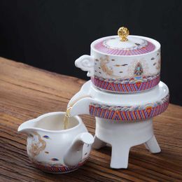 Tearware define novo conjunto de chá em cerâmica 2024 Conjunto de chá em cerâmica Pote de chá de porcelana e xícara de kung fu Teaset Tearware Acessórios de cozinha