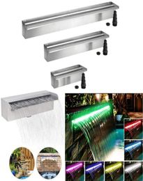 Stainless Steel 304 Swimming Pool Water Curtain Gardening Outdoor Wall Fountain Waterfalls Fish Pon Waterfall Out Of The Trough De4911640