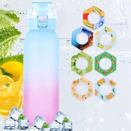 Water Bottles 1000ML Air Bottle Tritan With 7 Flavour Pods Fruit Fragrance BPA Free Sports For Outdoor