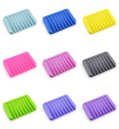 Soap Dish with Drain Silicone Soap Holder for Shower Bathroom Self Draining Waterfall Soap Tray 16colors5099331