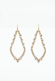 Crystal Drop Dangles with Earring Cartons in Vintage Gold0128742692320647