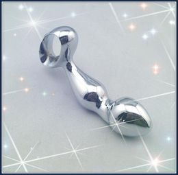Prostate stimulating wand silver Colour plated male Gspotter metal anal plug metal dildo sex toy adult product5018729