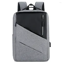 School Bags Fashion Contrast Color Backpack Men's And Women's Travel Large Capacity Student 15.6 Inch Laptop Bag