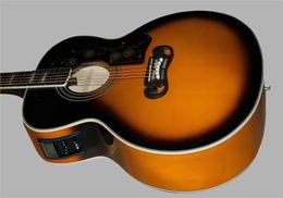 Partihandel SJ200 akustisk dreadnought gitarr vintage sunburst color + fishman presys blandning pickups