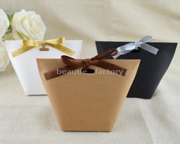 100pcs Kraft Paper Triangle Gift Wrap Bags Wedding Anniversary Party Chocolate Candy Box Unique and Beautiful Design8402013