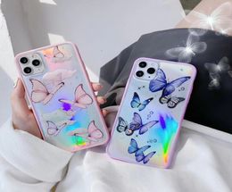 Gimfun Cute Laser Card Butterfly Phone Case for IPhone 11 Pro Max XS Max XR 7 6 8 Plus Pink Purple Glitter Soft Clear TPU Cover5308069