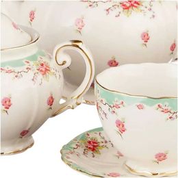 Teaware Sets Tea Set Green 11-piece Porcelain Hibiscus Porcelain Tea Set Cup Ceremony Teaware Kitchen Dining Bar Home Garden