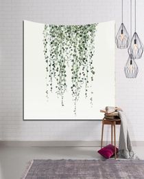 LYNGY Leaf Tapestry Green Wall Tapestry for Wall Decoration Fabric Tapestry Hanging Wall Tapestries 130150cm9565620