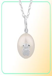 2022 Brand new 100 925 sterling silver lovely bear simple fashion charm pendant DIY Lady necklace party female zircon original gi4752092