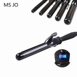 Professional Electric Hair Curler Waver Temperature Adjustment Curling Iron Wand 2238mm LCD Screen 240423