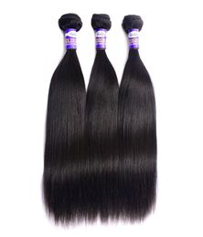 Brazilian Virgin Human Hair Extensions Straight 3 pcslot 9A Unprocessed Brazilian Straight Human Hair Bundles Natural Color3056403