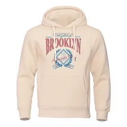 Men's Hoodies Adventure Life Brooklyn Printed Hoody Mens Crewneck Street Sweatshirt Hip Hop Casual Clothing Pullovers Fleece Loose Hoodie