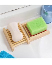 Natural Wooden Soap Dish Wooden Soap Tray Holder Creative Storage Soap Rack Plate Box Container For Bath Shower Bathroom Supplies 5482338