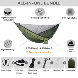 Hammocks Anti Double Bed Mosquito Net Camping Equipment Supplies Shelters Tourist Outdoor Garden Furniture And Terrace Portable Hammock