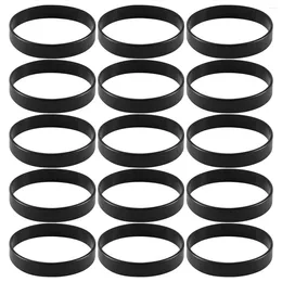 Keychains 15 PCS Bracelet Bangle Rubber Black Sport 12 Mm Band