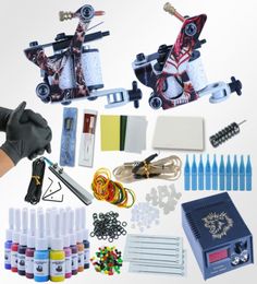 New tattoo machine double machine complete set tattoo beginner set tattoo equipment set2333590