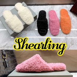 Cosy Slippers Double Signature Shearling Women Slipper Warm Plush Slides Winter Woman Slide Comfortable Furry Fur Sandals Fuzzy Sandal