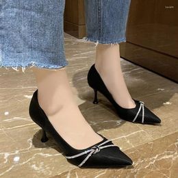 Dress Shoes Fashionable High Heels For Women's 2024 Spring And Autumn Season Commuting Pointed Toe Thin Shallow Mouth Single