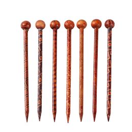 Phenovo 12PCS Printed Pattern Wooden Hair Stick Women Hair Pin Wood Vintage for Wedding Prom Bridal Accessories 13cm3934687