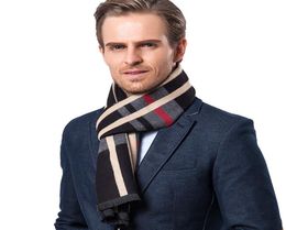 Mens Winter Warm Scarves Long Plaid Cashmere Scarf Men Fashion Accessories Male Business Casual Scarf Gift 20203512532