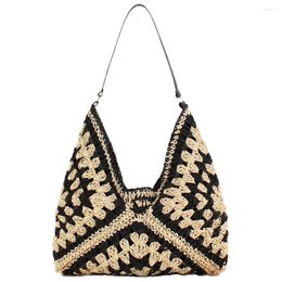 Shoulder Bags Women Vacation Bag Large Capacity Straw Woven Tote Weave All-matched Beach Travel