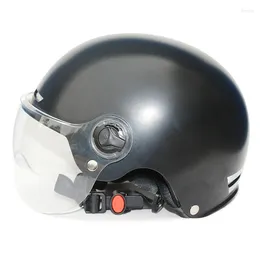 Motorcycle Helmets Half Face Helmet With Flip Up Sun Visor Quick Release Buckle ABS Impact Resistant Open For Riding