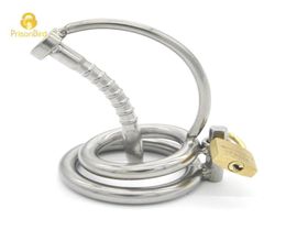 Wholesale- Prison Bird Stainless Steel Male Device with Catheter,Cock Cage,Virginity Lock,Penis Ring Adult Game,Cock Ring A0822674149