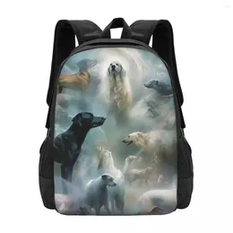 Backpack Dog Mystical Realms Teen Polyester Trekking Backpacks Soft Kawaii High School Bags Rucksack