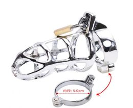 Bondage Male Devices Stainless Steel Cock Cage with Ring & Penis Cage Sex Toys for Men9764697