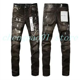 23Ss Men Miri Designer Top Quality Man Long Pants Trousers Streetwear Washed Old Purple Long Hole Regular Denim 610