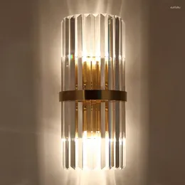 Wall Lamps Nordic Luxury Living Room Background Lamp El Crystal Creative Bedroom Bedside Corridor