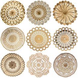 Table Cloth Placemats Linen Round Lace Embroidered Dining Mat