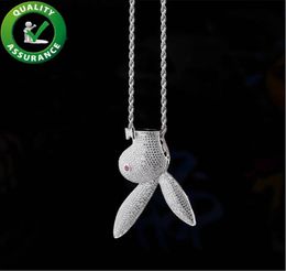 Iced Out Pendant Hip Hop Jewellery Luxury Designer Necklace Gold Silver Bling Diamond Mens Fashion Accessories Rapper Charms8233078