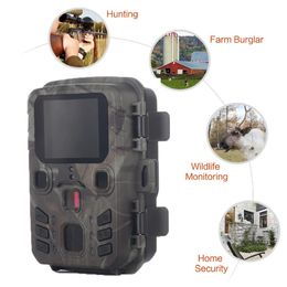 Hunting Wild Trail Camera 20MP 1080P Outdoor Wildlife Cameras Scouting Surveillance Mini301 Night Vision Po Traps Tracking 240426