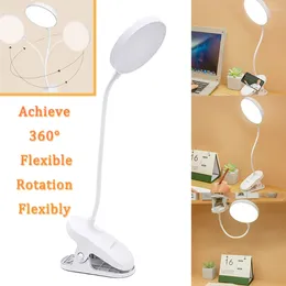 Table Lamps 360° Flexible Lamp Clip LED With 3 Brightness Dimming Eye Protection USB Plug Student Night Light Read