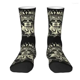 Men's Socks Kawaii Angel De La Muerte Santa Dress Unisex Warm Comfortable 3D Printing Crew