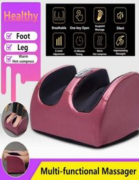 220V Electric Heating Foot Massager Relaxation Kneading Roller Vibrator Machine Reflexology Calf Leg Pain Relief Relax234R3240092