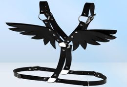 Belts 1pc Sexy Fashion Women Men Gothic Handmade PU Leather Harness Body Bondage Waist Strap Punk Rock Stylish Angle Wings VestBel2456635