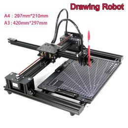 Pen Drawing Robot Writing Machine Cross Laser Type Belt Pulley Lettering XY-plotter For Sketch Write EBB Motherboard Support