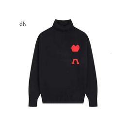 Designer Sweater Womens Autumn Winter Pullover Heart Embroidered Jacquard Paris Fashion Loose Mens Women Casual Knitwear AMIS 65