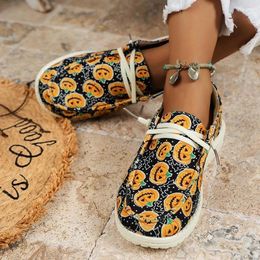 Casual Shoes 2024 Autumn Women's Vulcanize Canvas Slip On Loafers Female Flat Fashion Ladies Walking Sneakers