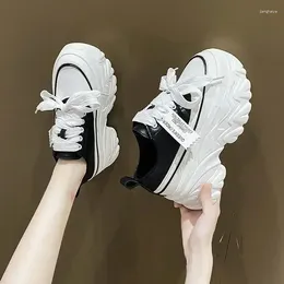 Casual Shoes Women's Sneakers Platform Wedges Autumn Fashion Woman Lace Up White Summer Footwear Thick Bottom Canvas2024