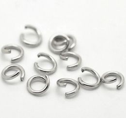 1000PCSbags whole thin 035mm size jump ring stainless steel split rings DIY Jewelry findings9571535