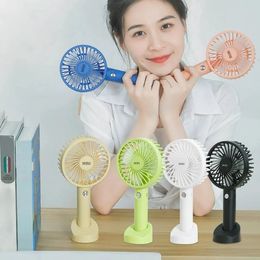 Party Portable USB Rechargeable Fan Mini Handheld Air Cooling Fan Desktop Ventilation Fans With Base 3 Modes For Travel Outdoor Cooler