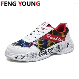 Fitness Shoes 2024 Sneakers Summer White Sping Woman Casual Fashion Graffiti Flats Ladies Vulcanised Zapatos De Mujer