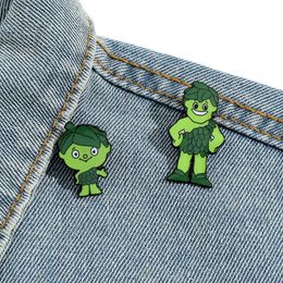 Childhood cartoon green monster characters enamel pin Cute Anime Movies Games Hard Enamel Pins Collect Metal Cartoon Brooch Backpack Hat Bag Collar Lapel Badges