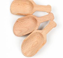 Bath Salt Powder Spoons Laundry Detergent Kitchen Utensils Mini Wooden Candy Flour Scoops Shower SPA Tool9229241