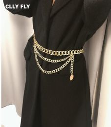 Fashion Waist Chain Belt For Women Retro Dress Tassel Waist Silver Gold Belts Female AllMatch Waistband Ladies Metal Girdle7505464